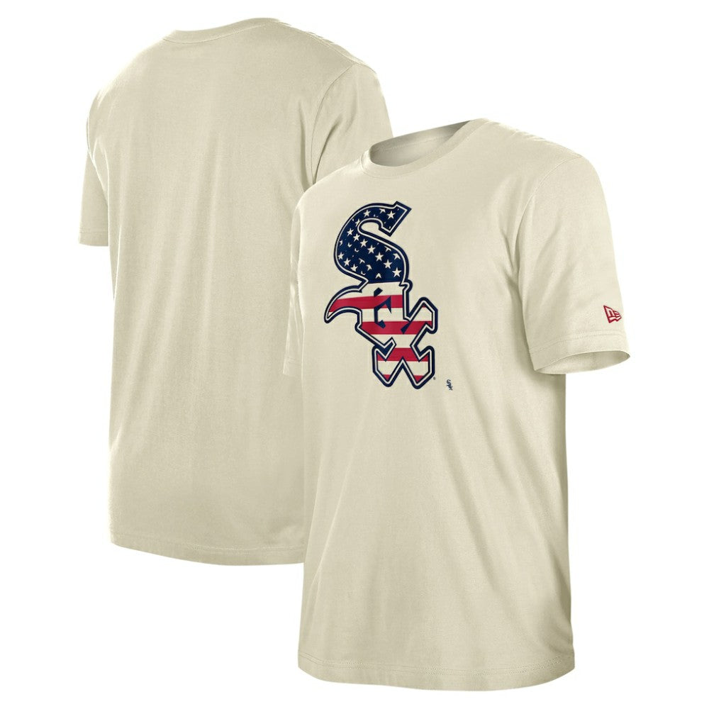 Chicago White Sox Americana Flag Fill T-Shirt - Cream | New Era