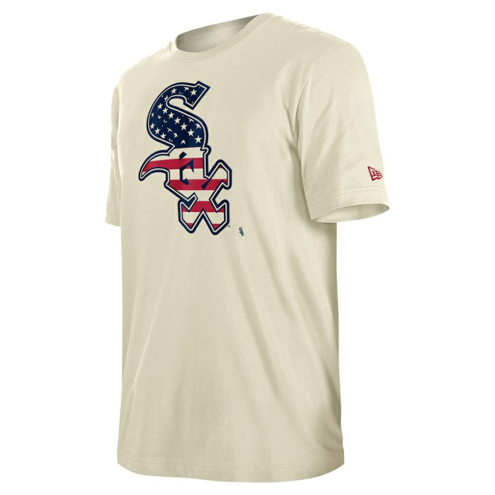 Chicago White Sox Americana Flag Fill T-Shirt - Cream | New Era