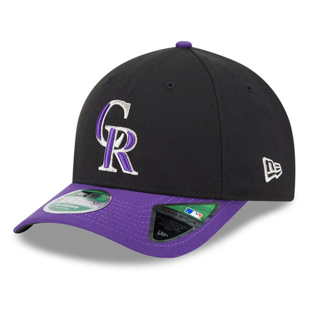 Colorado Rockies Player Replica 9FORTY Adjustable Hat - Black/Purple | New Era