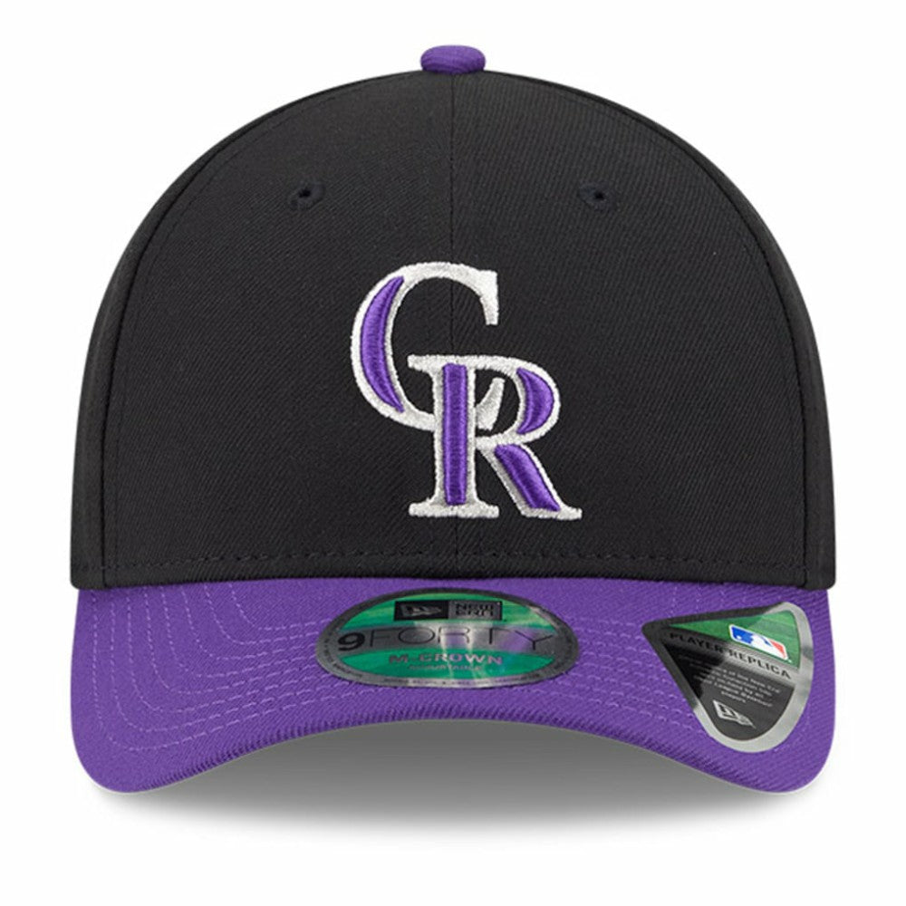 Colorado Rockies Player Replica 9FORTY Adjustable Hat - Black/Purple | New Era