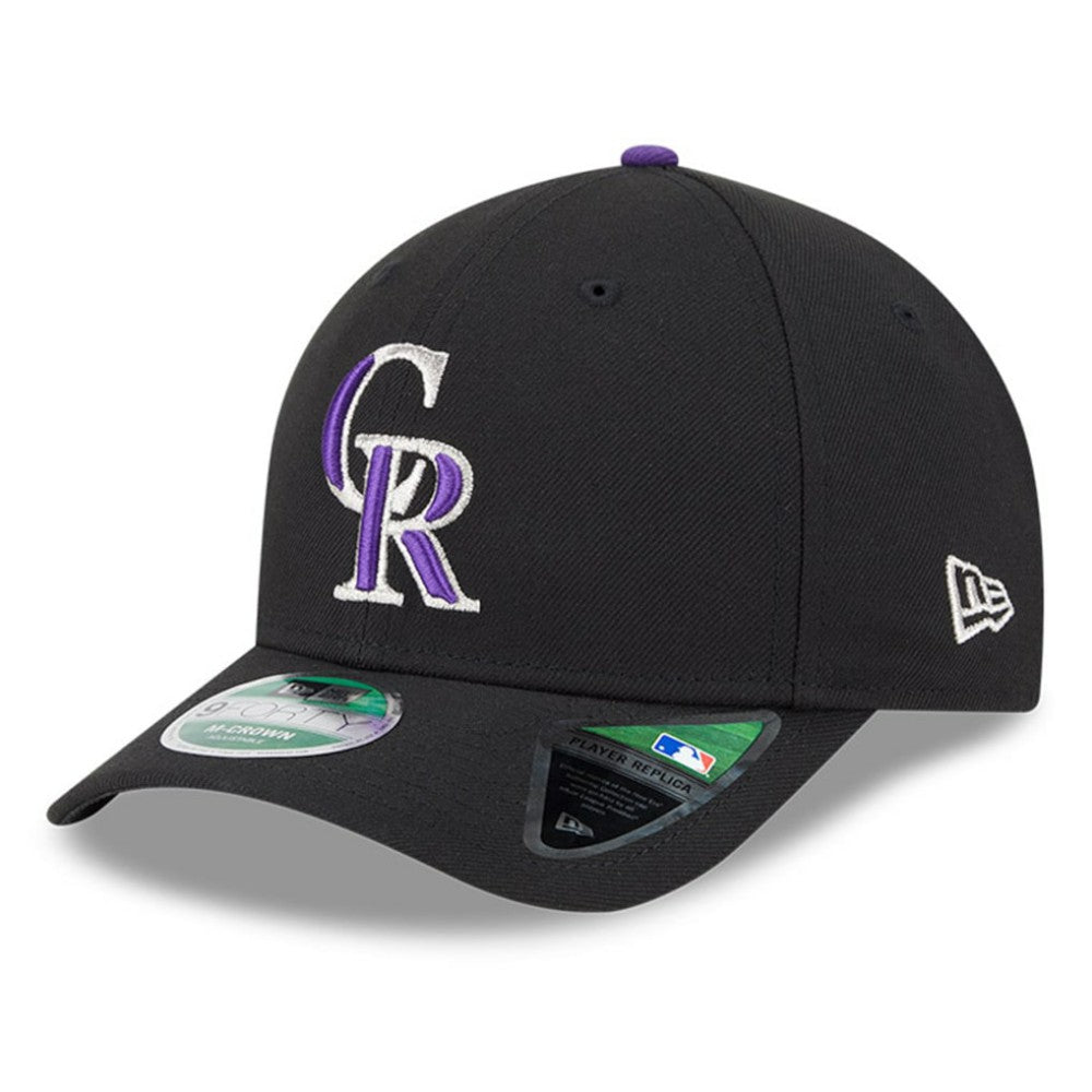 Colorado Rockies Player Replica 9FORTY Adjustable Hat - Black | New Era