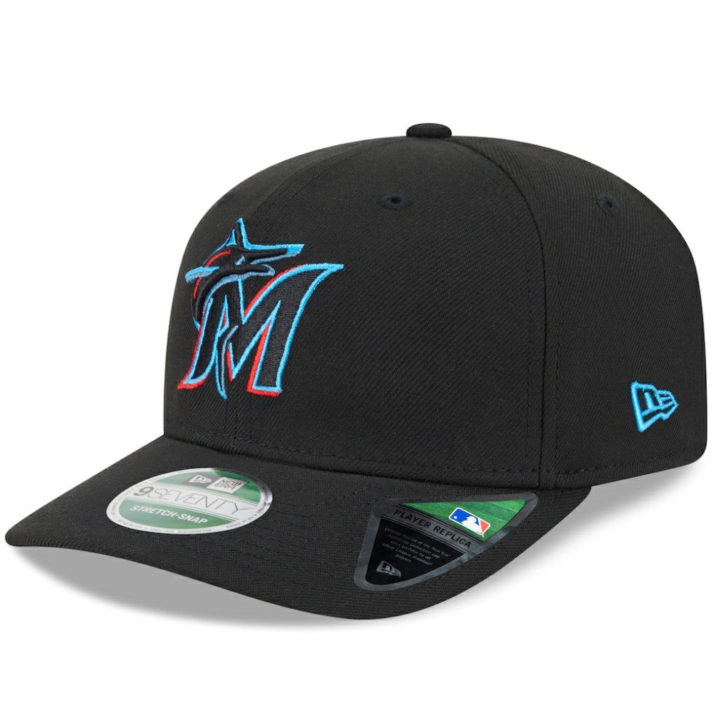Miami Marlins Player Replica 9SEVENTY Adjustable Hat - Black | New Era