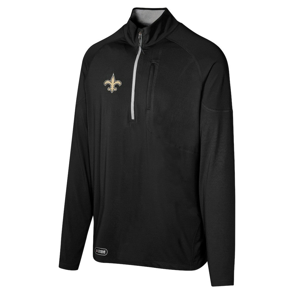 NFL New Orleans Saints Grind Iron Quarter-Zip Top