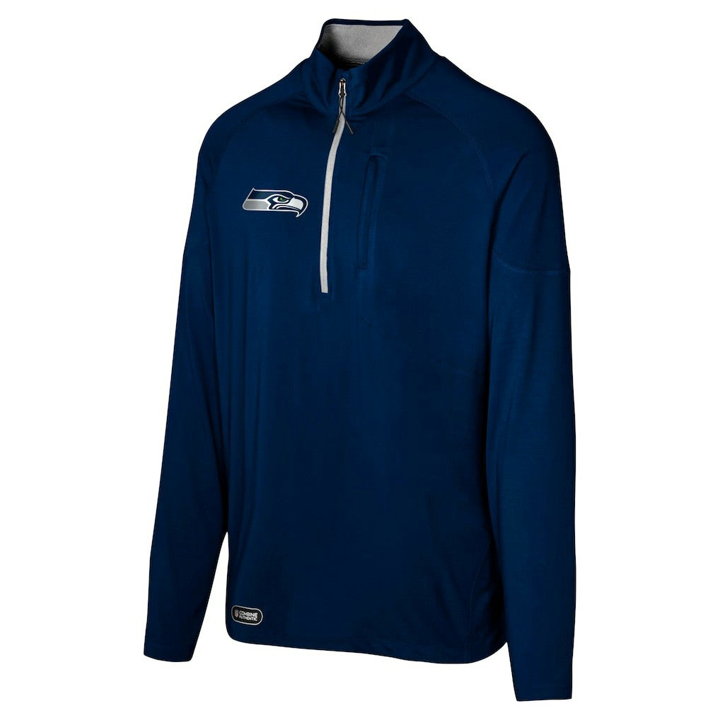 NFL Seattle Seahawks Grind Iron Quarter-Zip Top