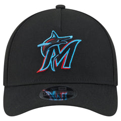 Miami Marlins 9FORTY M-Crown Adjustable Hat - Black | New Era