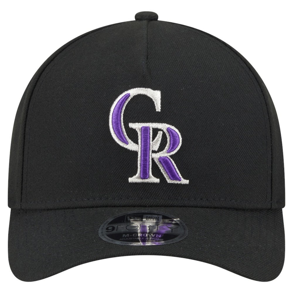 Colorado Rockies 9FORTY M-Crown Adjustable Hat - Black | New Era