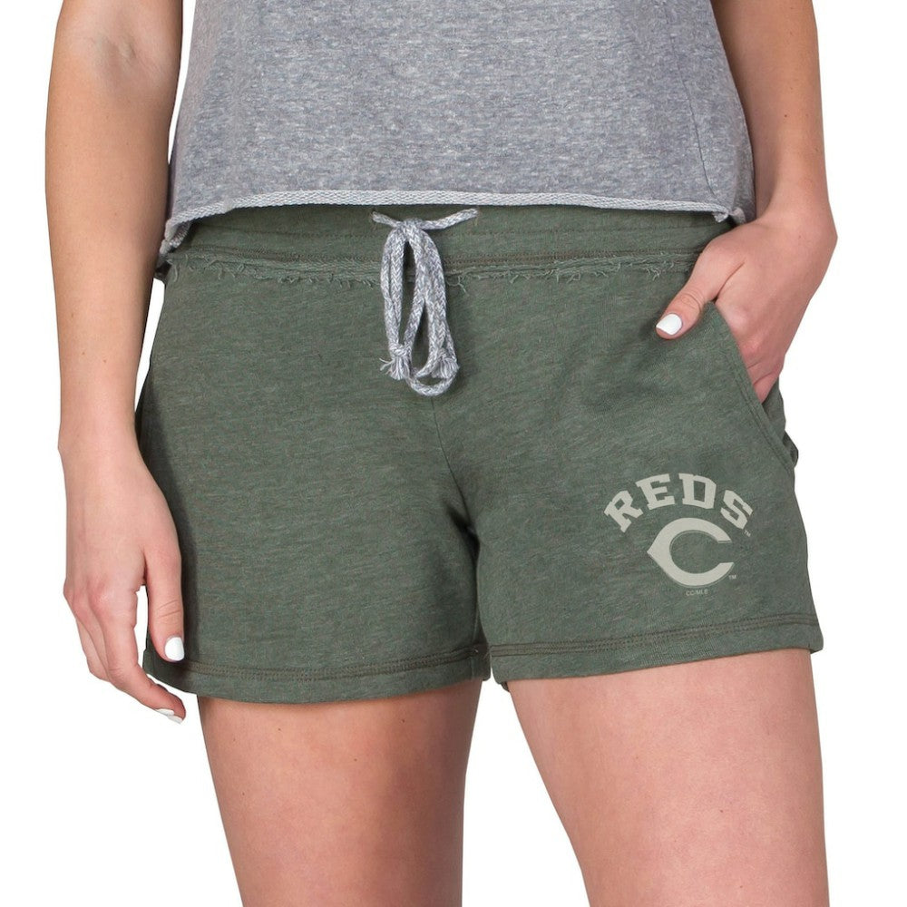 Cincinnati Reds Concepts Sport Women's Mainstream French Terry Tri-Blend Shorts - Green