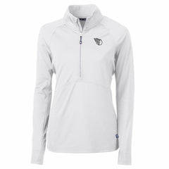 Cleveland Guardians Cutter & Buck Women's Adapt Eco Knit Stretch Recycled Half-Zip DryTec Top - White