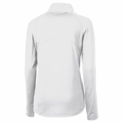 Cleveland Guardians Cutter & Buck Women's Adapt Eco Knit Stretch Recycled Half-Zip DryTec Top - White