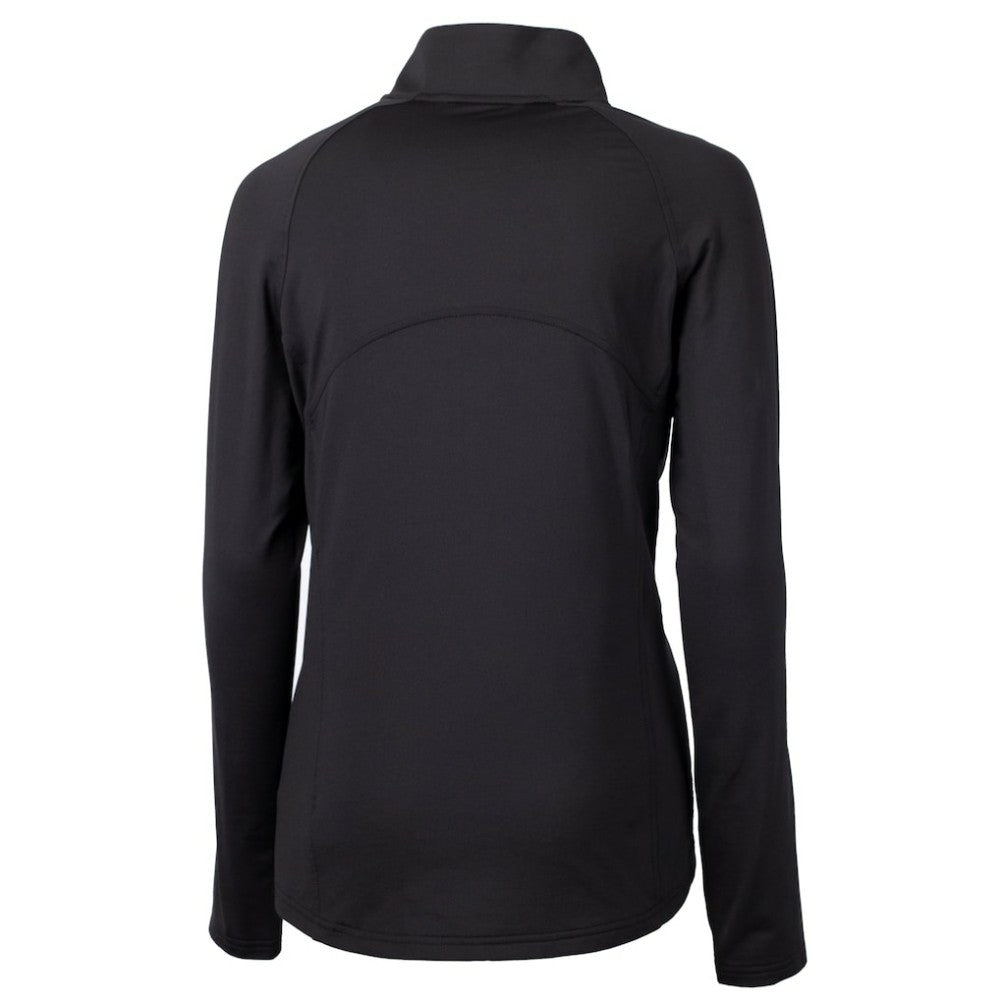 San Diego Padres Cutter & Buck Women's Adapt Eco Knit Stretch Recycled Half-Zip DryTec Top - Black