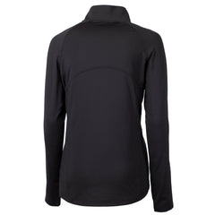 San Diego Padres Cutter & Buck Women's Adapt Eco Knit Stretch Recycled Half-Zip DryTec Top - Black