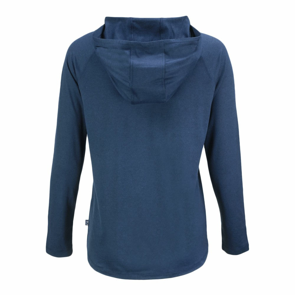 Minnesota Twins Cutter & Buck Women's Coastline Epic Comfort Eco Recycled Raglan Long Sleeve Hoodie T-Shirt - Navy