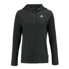 San Francisco Giants Cutter & Buck Women's Coastline Epic Comfort Eco Recycled Raglan Long Sleeve Hoodie T-Shirt - Black