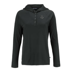 Boston Red Sox Cutter & Buck Women's Coastline Epic Comfort Eco Recycled Raglan Long Sleeve Hoodie T-Shirt - Black