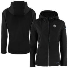 New York Yankees Cutter & Buck Women's Evoke Eco Softshell Recycled Full-Zip Hoodie Jacket - Black