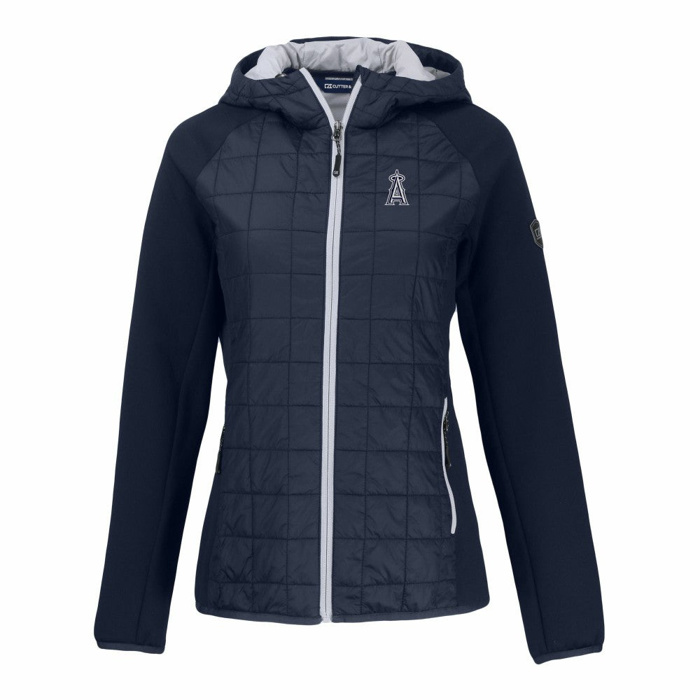 Los Angeles Angels Cutter & Buck Women's Rainier Primaloft Eco Full-Zip Hybrid Jacket - Navy