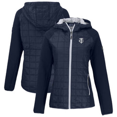 Minnesota Twins Cutter & Buck Women's Rainier Primaloft Eco Full-Zip Hybrid Jacket - Navy