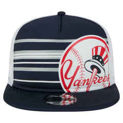 New York Yankees 9FIFTY A-Frame Trucker Snapback Hat - Navy | New Era
