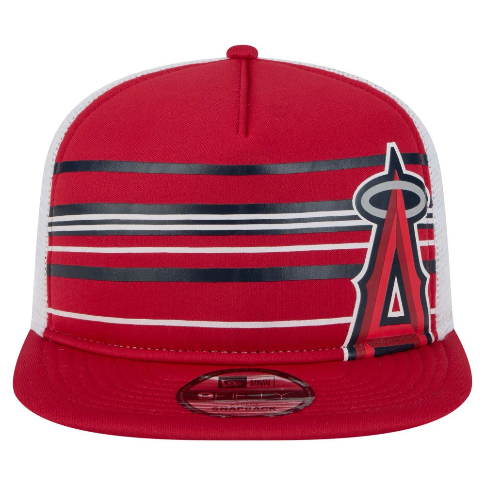 Los Angeles Angels 9FIFTY A-Frame Trucker Snapback Hat - Red | New Era