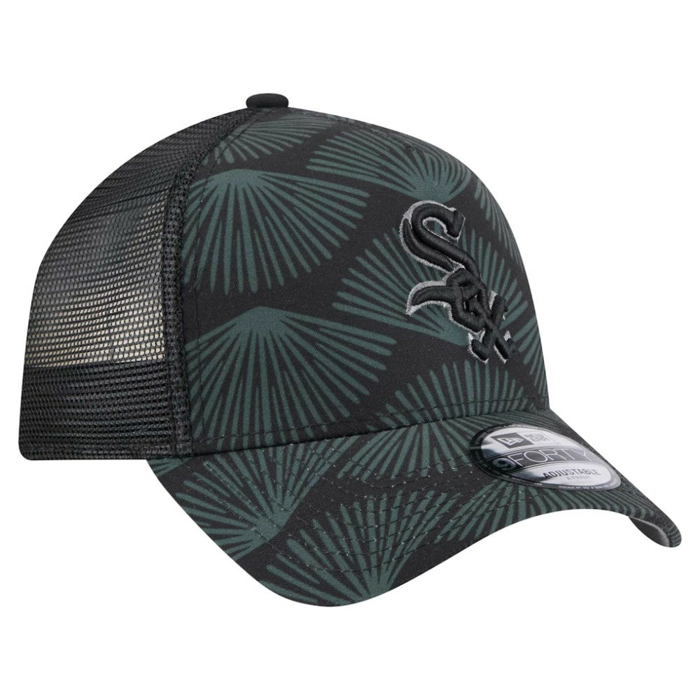 Chicago White Sox 9FORTY A-Frame Trucker Adjustable Hat - Black | New Era