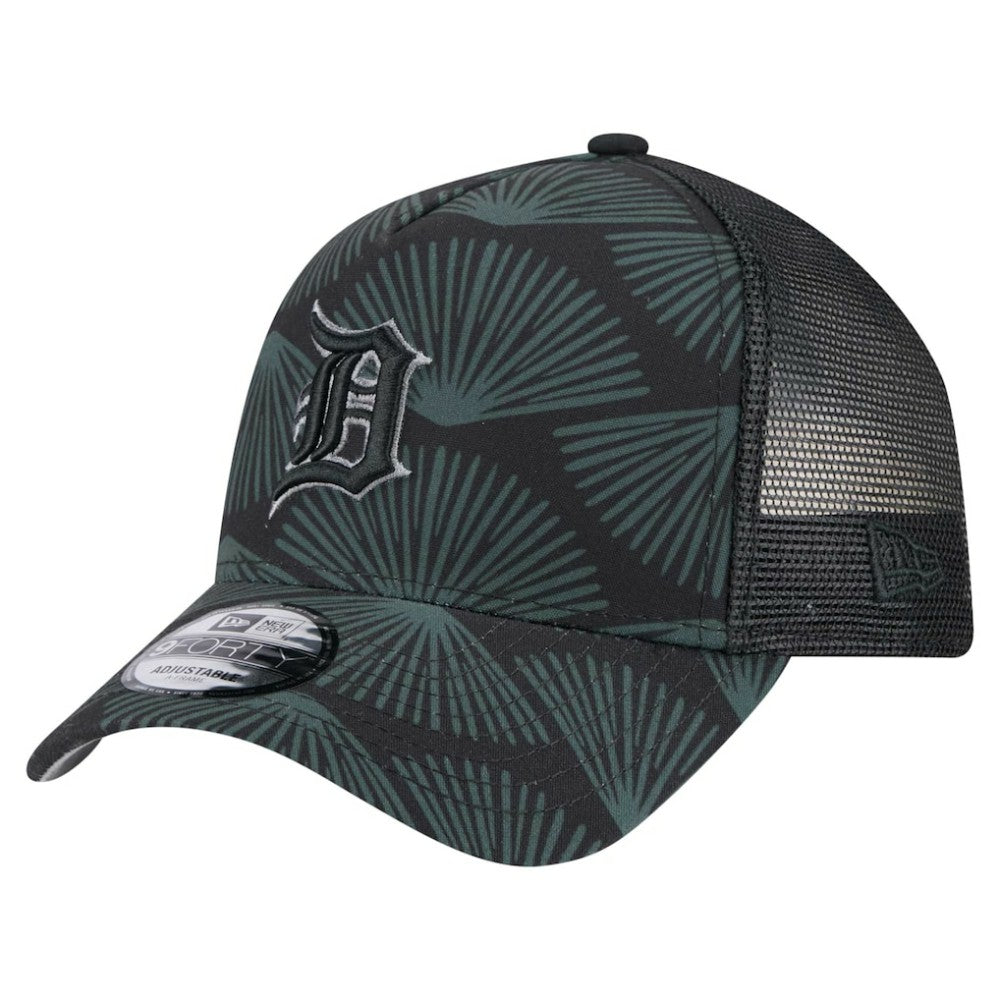 Detroit Tigers 9FORTY A-Frame Trucker Adjustable Hat - Black | New Era