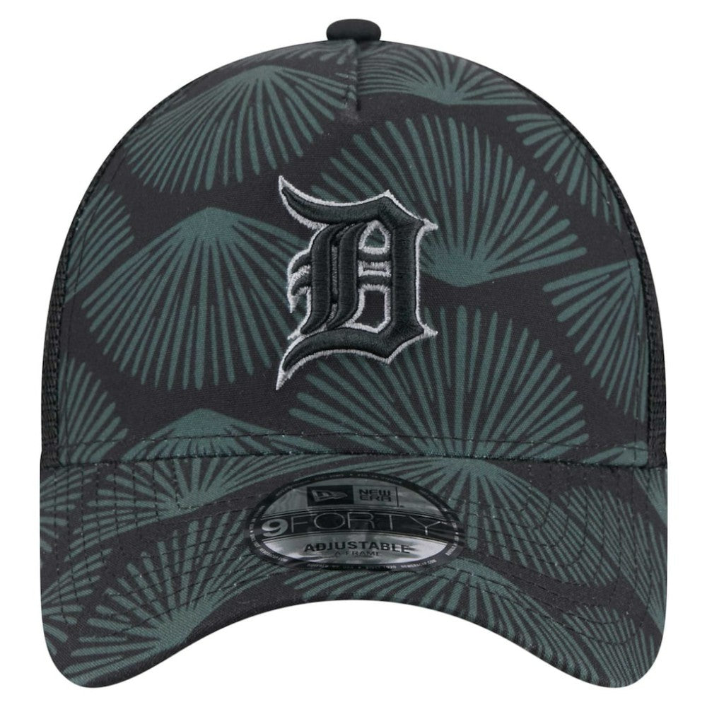 Detroit Tigers 9FORTY A-Frame Trucker Adjustable Hat - Black | New Era