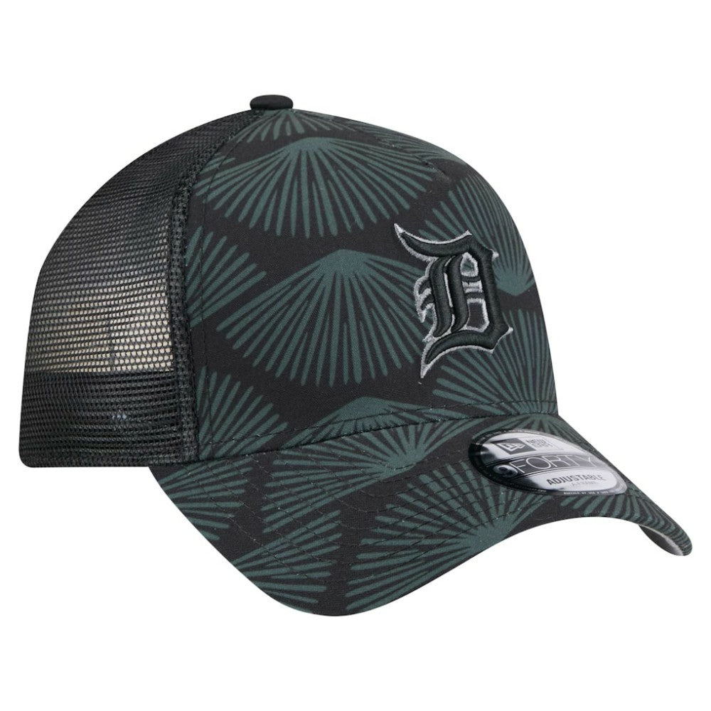 Detroit Tigers 9FORTY A-Frame Trucker Adjustable Hat - Black | New Era