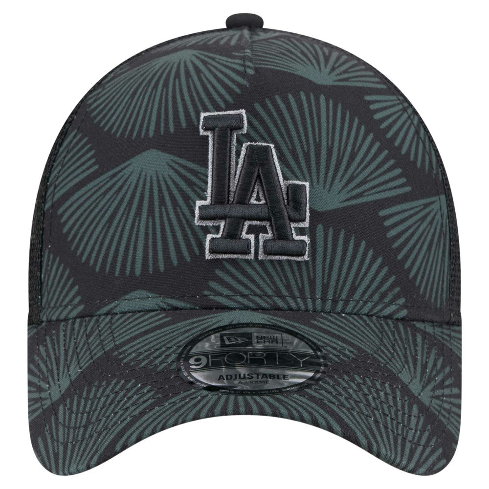 Los Angeles Dodgers 9FORTY A-Frame Trucker Adjustable Hat - Black | New Era