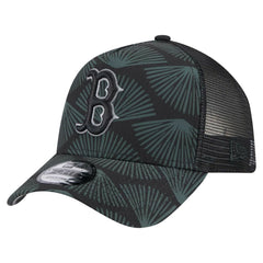 Boston Red Sox 9FORTY A-Frame Trucker Adjustable Hat - Black | New Era