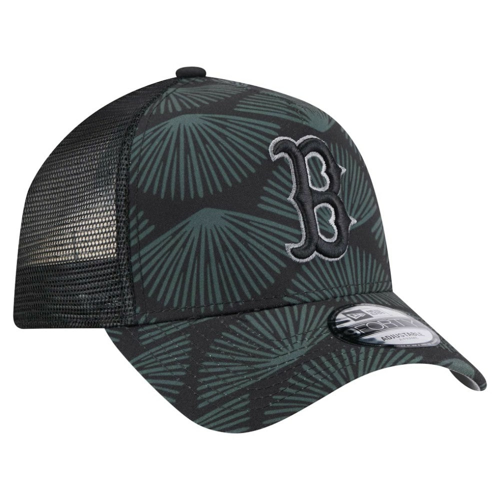 Boston Red Sox 9FORTY A-Frame Trucker Adjustable Hat - Black | New Era