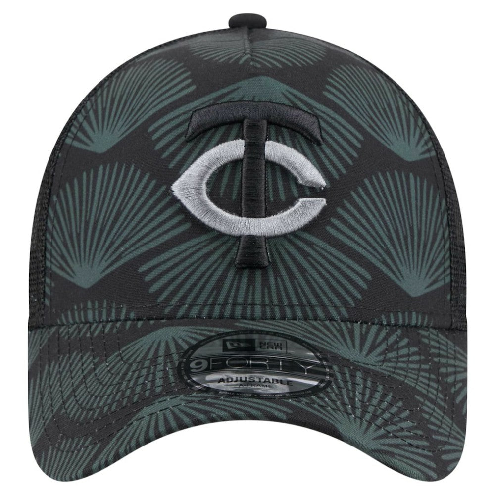Minnesota Twins 9FORTY A-Frame Trucker Adjustable Hat - Black | New Era