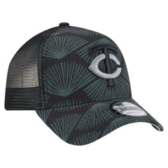 Minnesota Twins 9FORTY A-Frame Trucker Adjustable Hat - Black | New Era