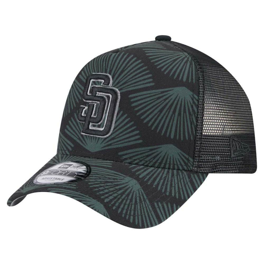 San Diego Padres 9FORTY A-Frame Trucker Adjustable Hat - Black | New Era