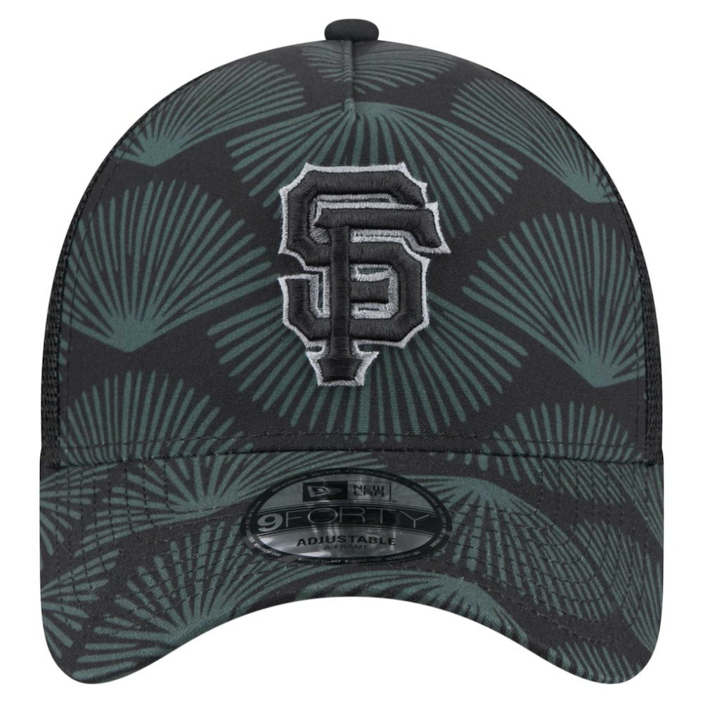 San Francisco Giants 9FORTY A-Frame Trucker Adjustable Hat - Black | New Era