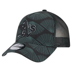Athletics 9FORTY A-Frame Trucker Adjustable Hat - Black | New Era