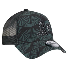 Athletics 9FORTY A-Frame Trucker Adjustable Hat - Black | New Era