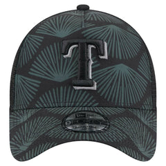 Texas Rangers 9FORTY A-Frame Trucker Adjustable Hat - Black | New Era