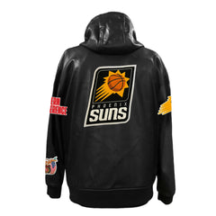 Phoenix Suns Jeff Hamilton Vegan Leather Full-Zip Hoodie - Black on sale