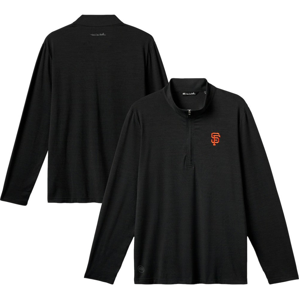 San Francisco Giants TravisMathew The Heater Quarter-Zip Pullover Top - Black