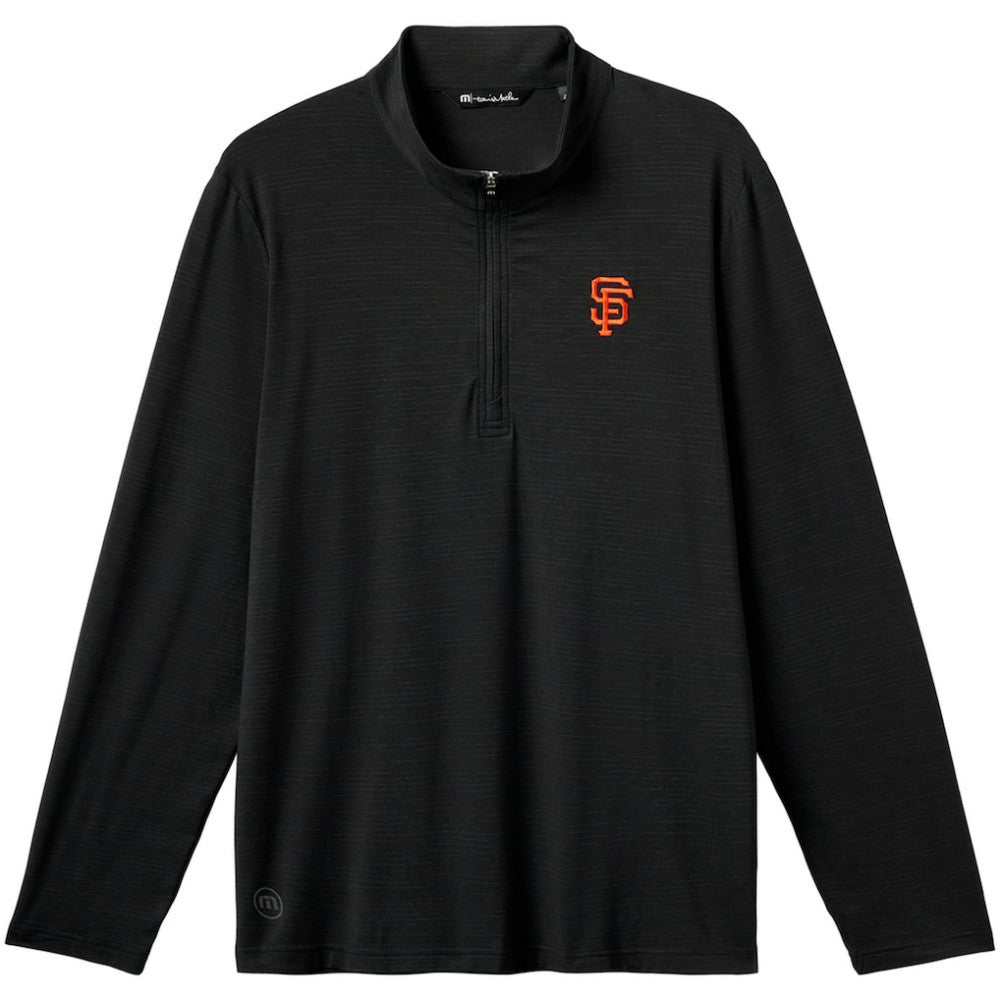 San Francisco Giants TravisMathew The Heater Quarter-Zip Pullover Top - Black