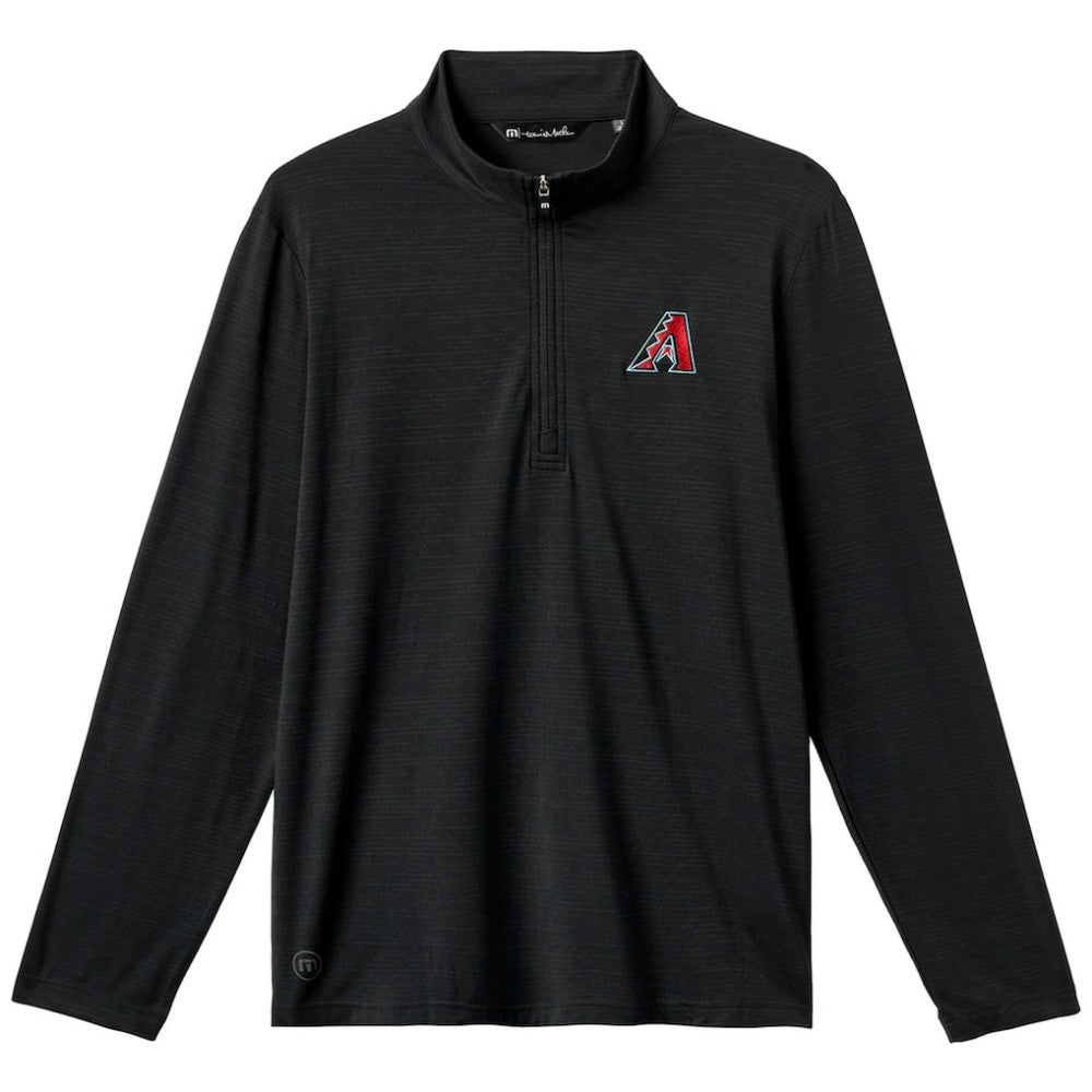 Arizona Diamondbacks TravisMathew The Heater Quarter-Zip Pullover Top - Black