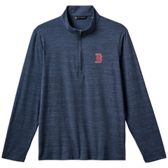 Boston Red Sox TravisMathew The Heater Quarter-Zip Pullover Top - Navy