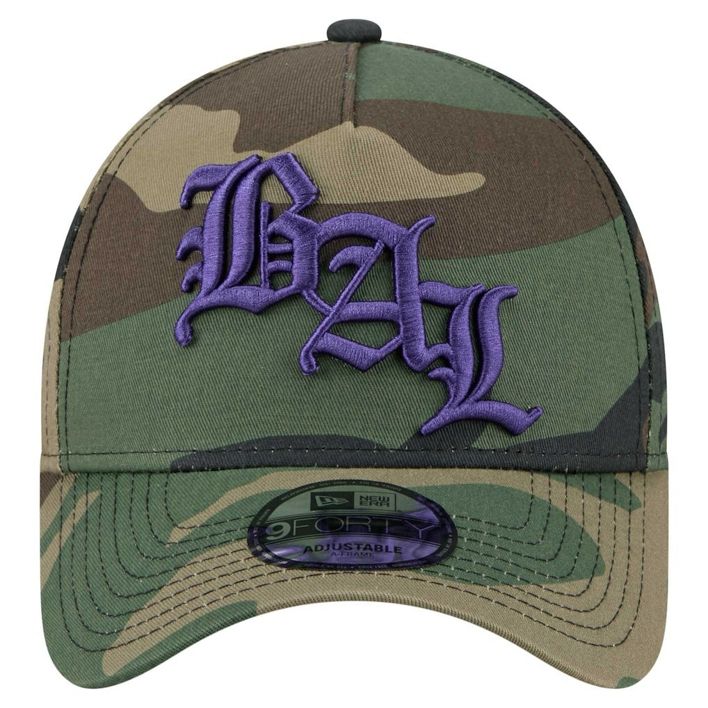 NFL Baltimore Ravens Mystic Camo A-Frame 9FORTY Adjustable Hat