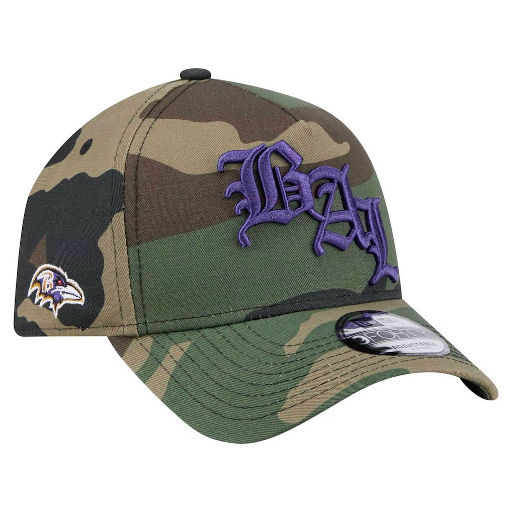 NFL Baltimore Ravens Mystic Camo A-Frame 9FORTY Adjustable Hat