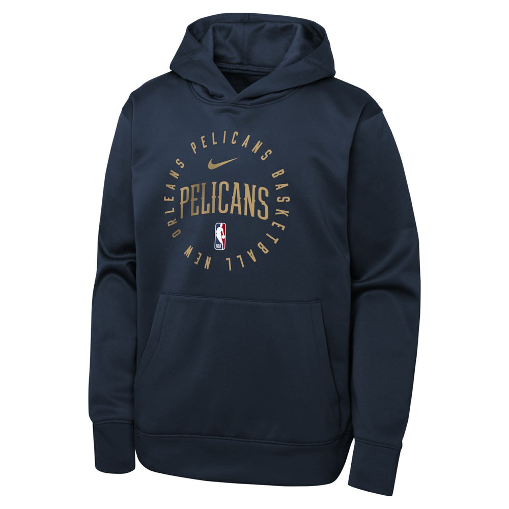 New Orleans Pelicans Youth Performance Practice Spotlight Pullover Hoodie - Navy | Nike sale