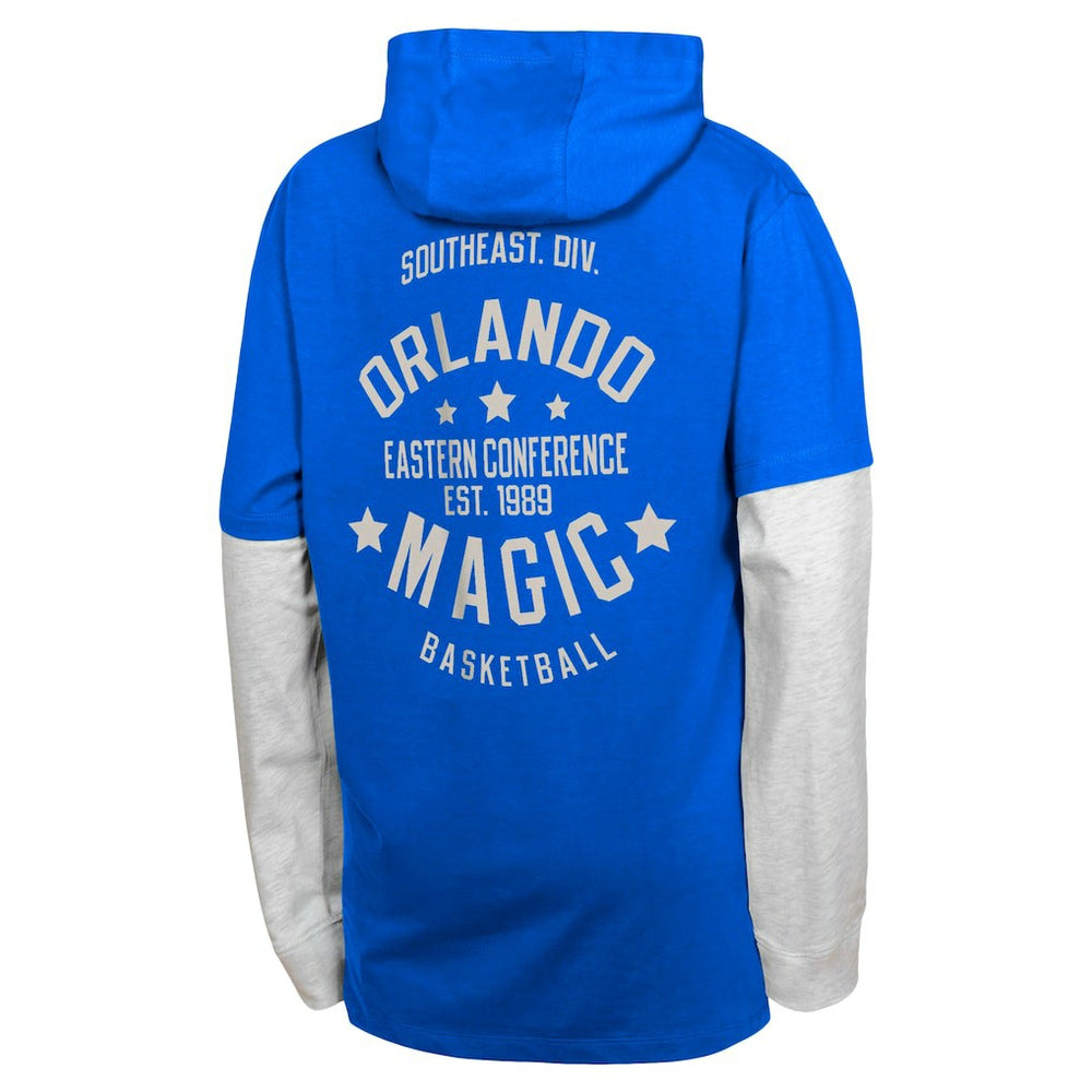 Orlando Magic Youth Small Ball Long Sleeve Hoodie T-Shirt - Blue for sale