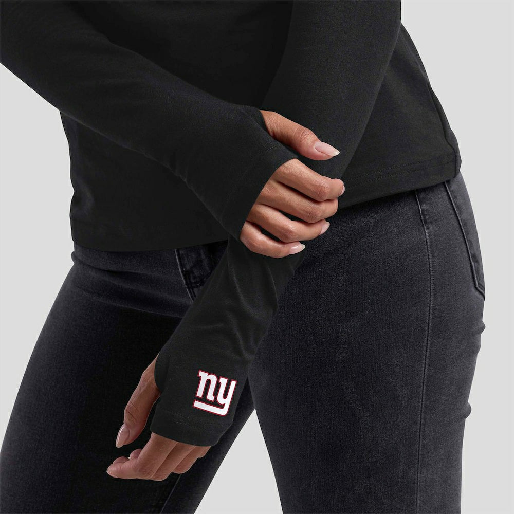 NFL New York Giants WEAR by Erin Andrews x Gracie Hunt Women's Mesh Panel Long Sleeve T-Shirt