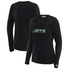 NFL New York Jets WEAR by Erin Andrews x Gracie Hunt Women's Mesh Panel Long Sleeve T-Shirt