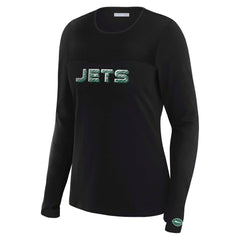 NFL New York Jets WEAR by Erin Andrews x Gracie Hunt Women's Mesh Panel Long Sleeve T-Shirt