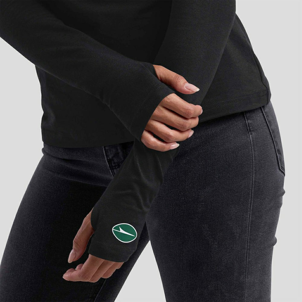 NFL New York Jets WEAR by Erin Andrews x Gracie Hunt Women's Mesh Panel Long Sleeve T-Shirt